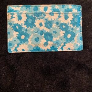 Blue flowered Michael Kors card holder